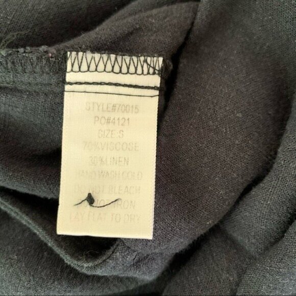 Grade And Gather Women Small Navy Jumpsuit Cropped Linen Blend Summer - Picture 7 of 8